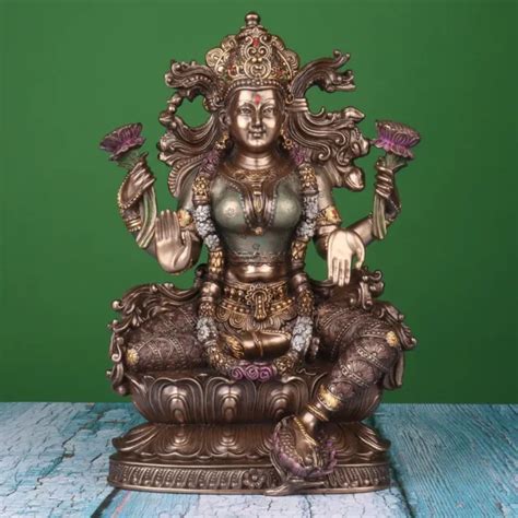 MAA LAKSHMI 9 Statue Laxmi Idol Hindou Richesse Déesse Sculpture Décor