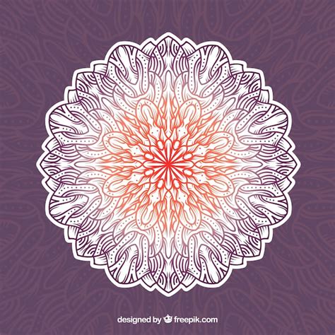 Fondo De Mandala Colorido Vector Gratis