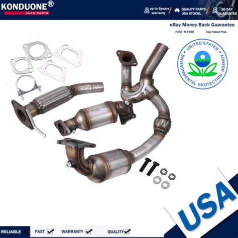 Both Catalytic Converter Flex Pipe For Cadillac Srx L