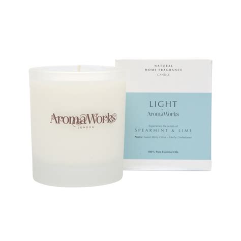 Aromaworks Light Candle Spearmint And Lime Medium 220g