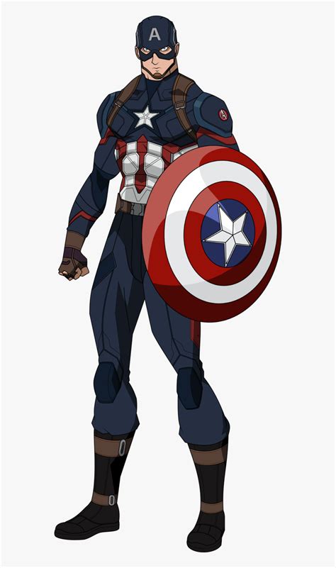 Captain Marvel Clipart Draw In Color Cartoon Captain America Drawing