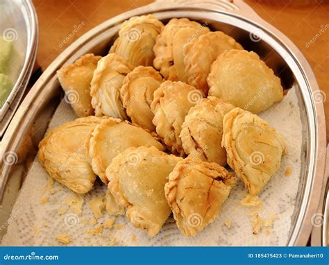 Spiral Curry Puff Or Karipap Pusing In Malay Language Stock Image