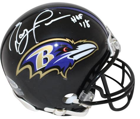 Ray Lewis Autographed/Signed Baltimore Ravens Mini Helmet HOF BAS 27182 ...