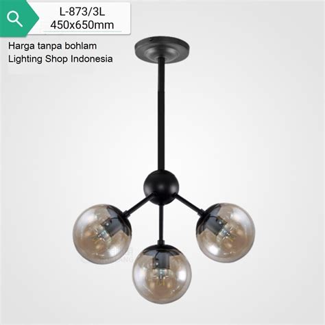 Jual L873 3L Lampu Gantung Bola Kaca Minimalis Modern Shopee Indonesia