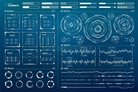 Futuristic User Interface Set Hud Future Infographic Elements