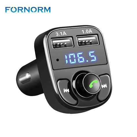 Wireless Car Fm Transmitter Bluetooth Mp Player Hands Free Call With