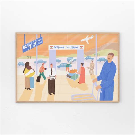 Warm welcome at Rafic Hariri airport #1 Art Print | Alizée Castel