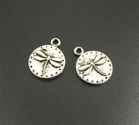 Free Shipping 10pcs Antique Silver Dragonfly Charms Handmade Charms