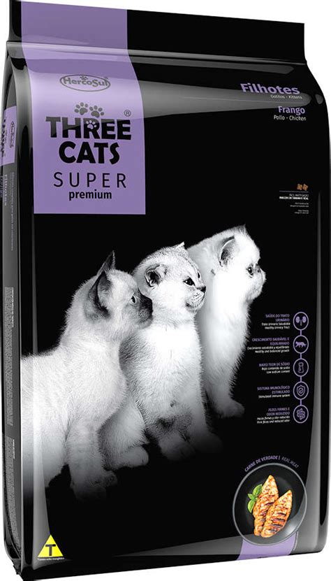 Ra O Vendida A Granel Three Cats Super Premium Para Gatos Filhotes