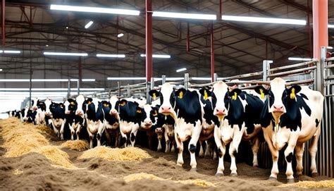 Vacas leiteiras saudáveis que beneficiam de larvas restantes Foto Premium