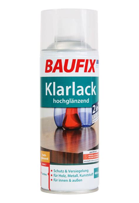 Baufix Lack Spray Schwarz 400ml Sprüh Dose Spray Dose Sprüh Lack Farb