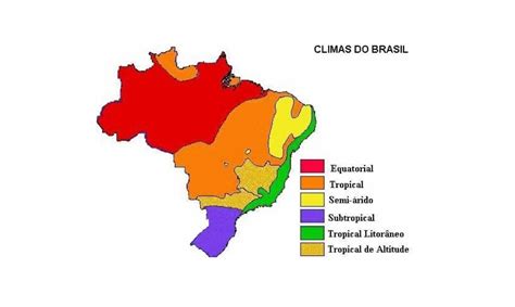 Mapa Dos Climas Do Brasil