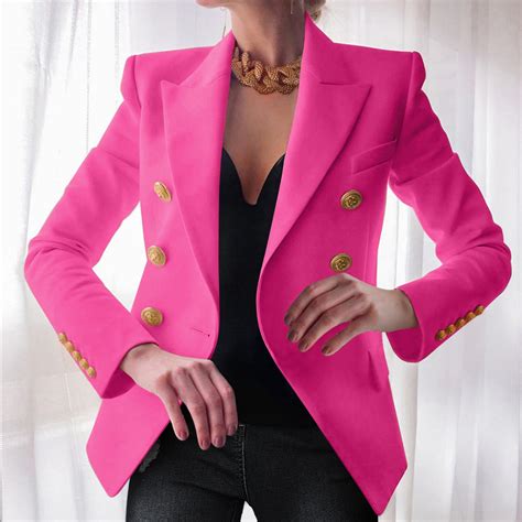 Clearance Women S Blazers And Suit Jackets Elegant Business Office Work Women Lady Solid Button