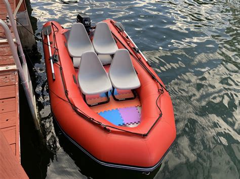 Saturn 13' inflatable sport boats with air deck floors are great as ...