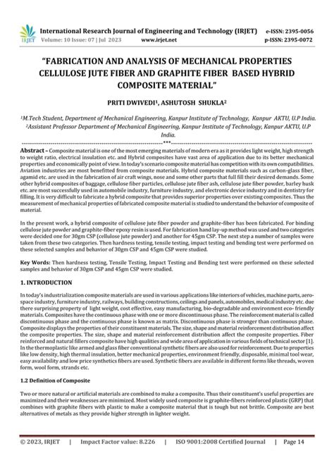 FABRICATION AND ANALYSIS OF MECHANICAL PROPERTIES CELLULOSE JUTE FIBER