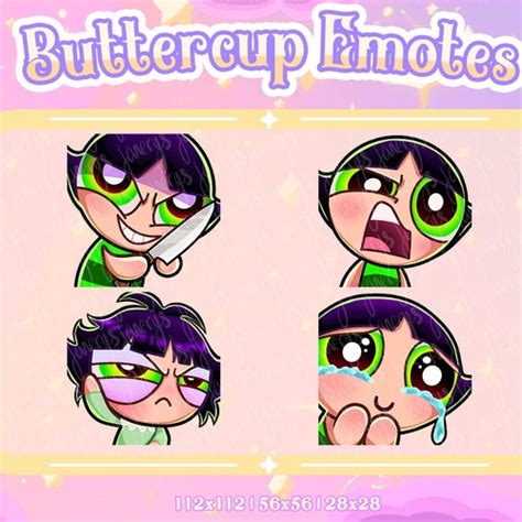 Animated Cute Powerpuff Girls Emotes For Twitch Youtube Etsy