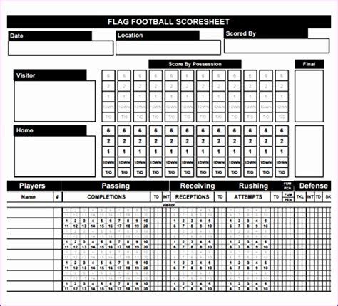 14 Football Stat Sheet Template Excel - Excel Templates