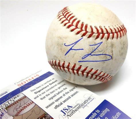 Jsa Jesus Luzardo Signed Autographed Auto Used Ball Baseball Oakland