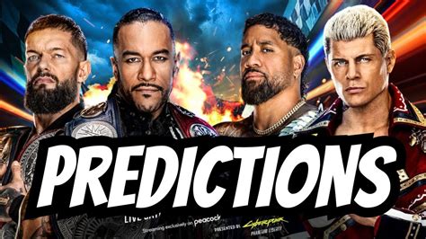 Cody Rhodes And Jey Uso Vs The Judgment Day For The Tag Team Titles At Wwe Fastlane Predictions