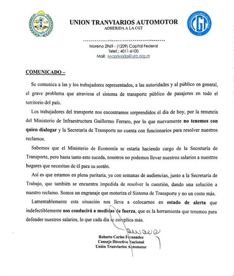 UTA se declara en estado de alerta y la amenaza de paro es cada vez más