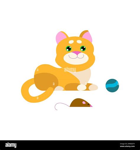 Cat Cartoon Character Sitting Vector Illustration Stock Vector Image And Art Alamy