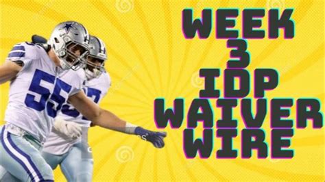 Fantasy Football Idp Waiver Wire Targets Week 3 Rffidp