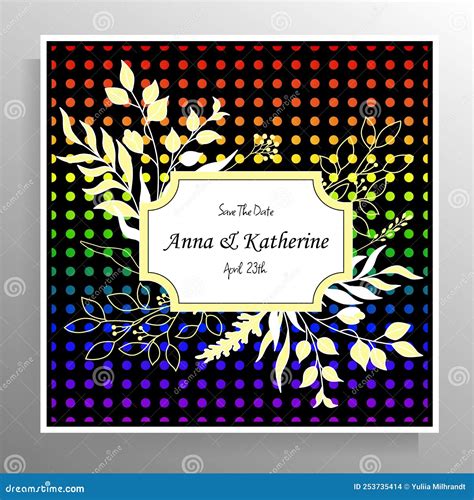 Dise O De Invitaci N Para Una Boda Gay O Lesbiana Stock De Ilustraci N Ilustraci N De Hembra