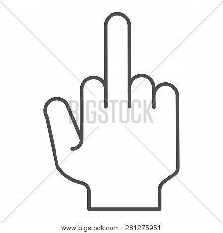 Fuck You Hand Thin Vector Photo Free Trial Bigstock