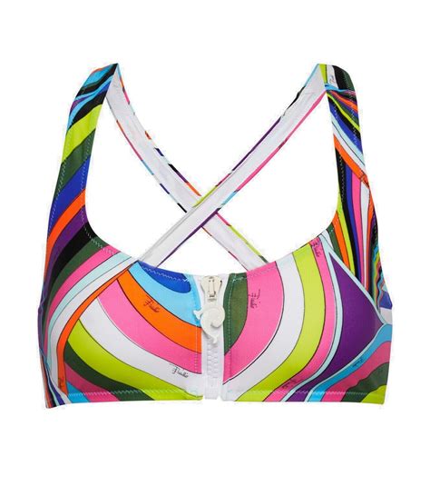 Pucci Printed Bikini Top Emilio Pucci