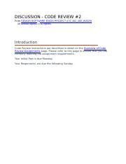 Discussion Code Review 2 Docx DISCUSSION CODE REVIEW 2 From SENIOR