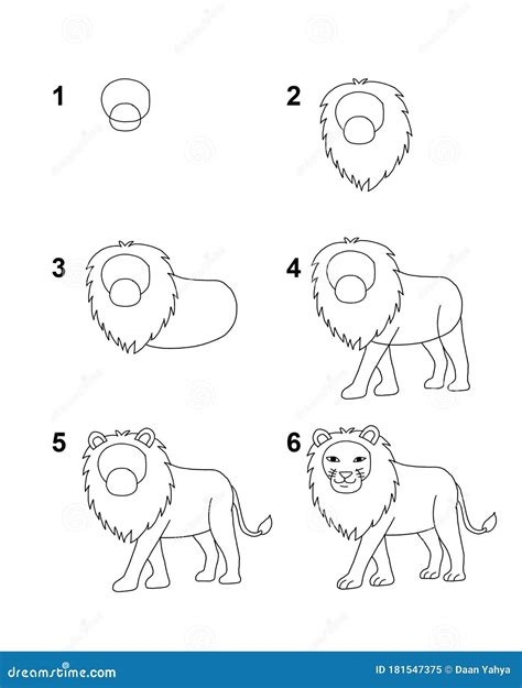 Come Disegnare L Illustrazione Di Un Leone Passo Dopo Passo Con Uno