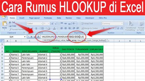 Cara Membuat Rumus Hlookup Di Excel Blog Tutorial Microsoft Excel Hot Sex Picture