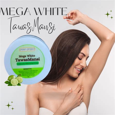 Mega White Tawasmansi Underarm Cream With Tawas Calamansi Gluthatione Niacinamide Control Odor