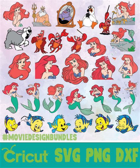 Papercraft Layered Cricut File Little Mermaid Head Svg Sebastian Cricut