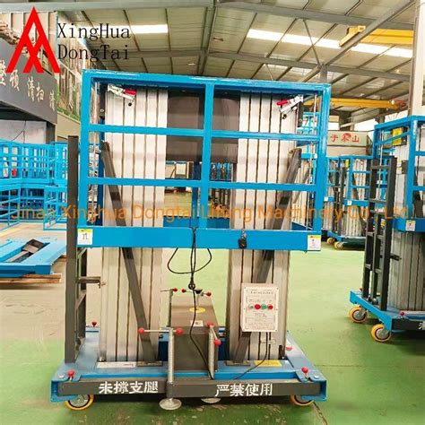 Hydraulic Telescopic Ladder Vertical Mast Lift Mobile Elevating Working