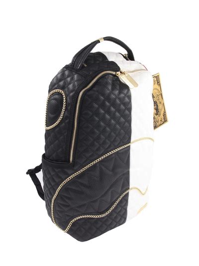 Sprayground Split Quilt Sharks Dlx Backpack In Black Modesens