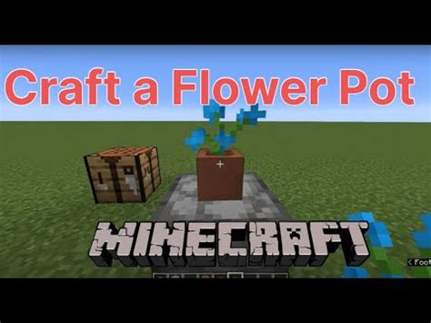 Minecraft: How to Craft a Flower Pot - YouTube