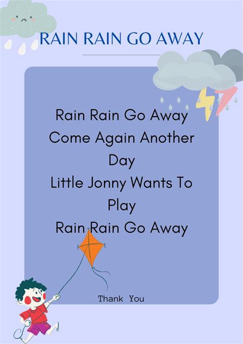 rain rain go away come again and another day little johnny wants to ...