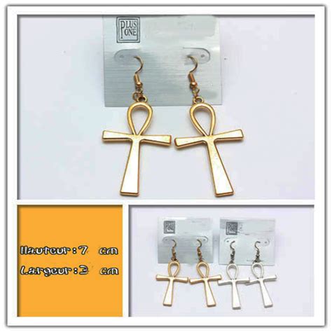 Boucles Oreilles Ankh Croix De Vie