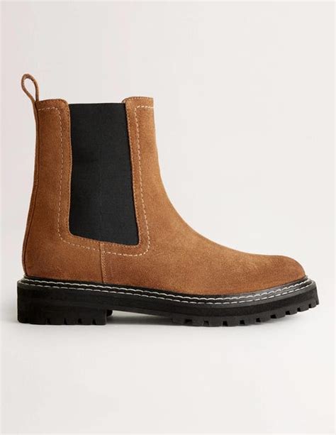 Chunky Chelsea Boot Gold Brown Boden Us