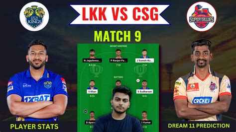 LKK Vs CSG Dream11 Team II CSG Vs LKK Dream11 Team Prediction II LKK Vs