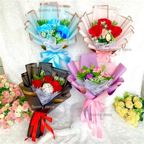 Jual Premium Buket Bunga Flower Bouquet Bucket Bunga Rose Kado