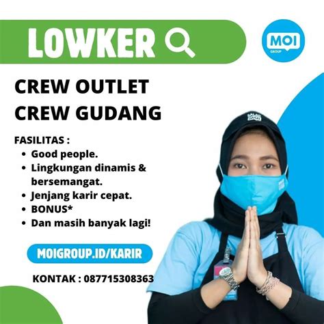 Lowongan Kerja Mei 2023 Crew Outlet Moi Group Di Solo Info Loker Solo