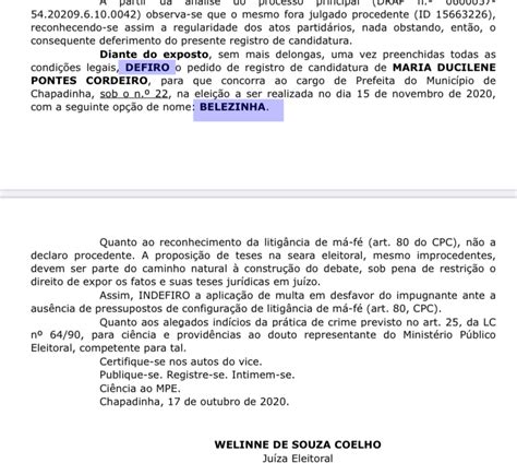 Ficha Limpa Justiça Eleitoral defere registro de candidatura de