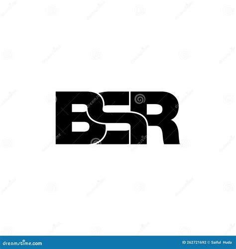 Letter Bsr Simple Monogram Logo Icon Design Stock Vector