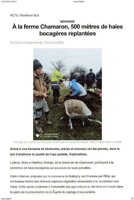 L actu de Balbigny ARTICLE DU JOURNAL LE PROGRÈS 500 MÈTRES DE