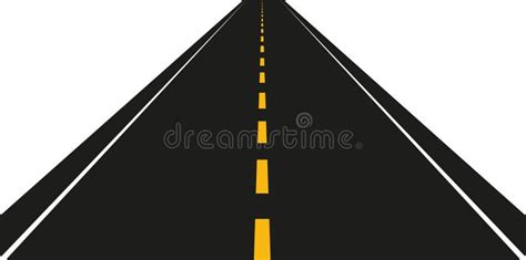 Asphalt Road On A White Background Stock Vector Illustration Of