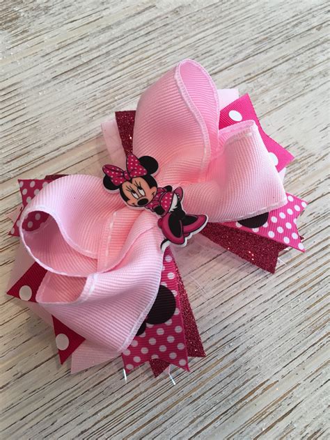 Minnie Mouse Hair Bow Minnie Mouse Hairbow Minnie Mouse Hair Etsy