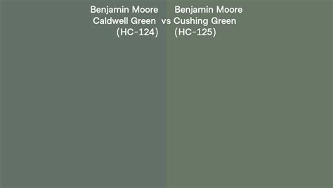 Benjamin Moore Caldwell Green Vs Cushing Green Side By Side Comparison