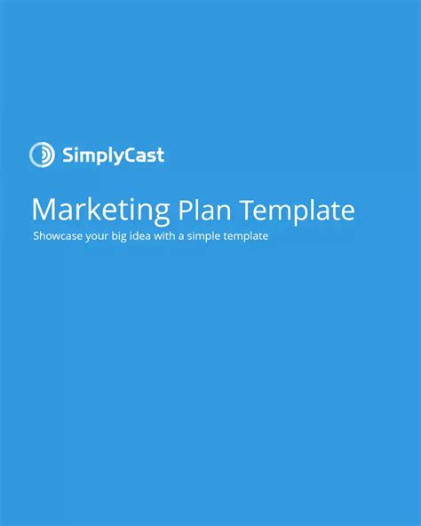 Example Marketing Plan Template Simplycast